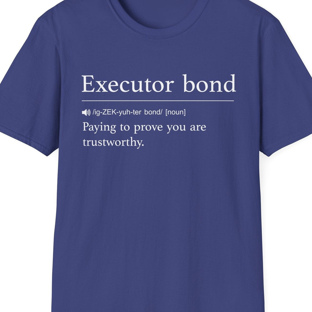Close-up of the Executor Bond Definition design