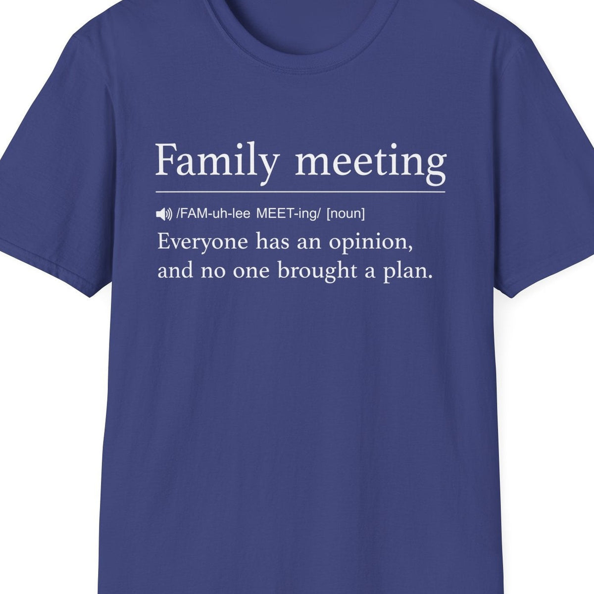 Close-up of the Family Meeting Definition design