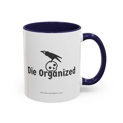 Die Organized Mug – Navy handle and inside, 11 oz