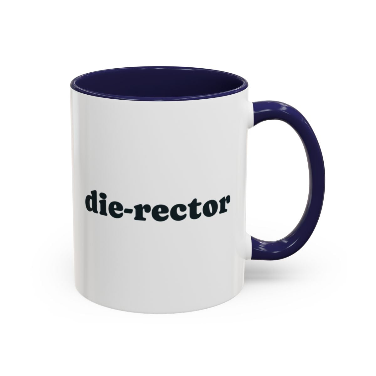 Die-rector Mug – Navy handle and inside, 11 oz