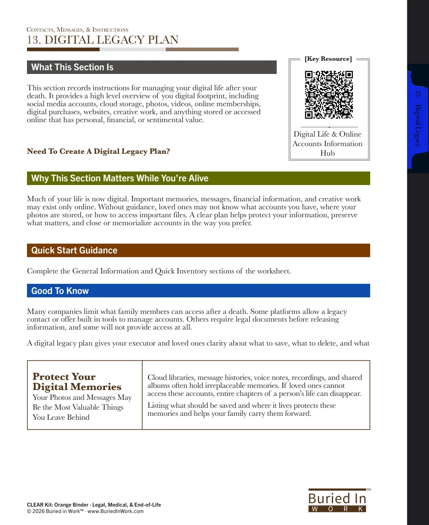 Digital Legacy Plan, page 1 — page 1 of 10