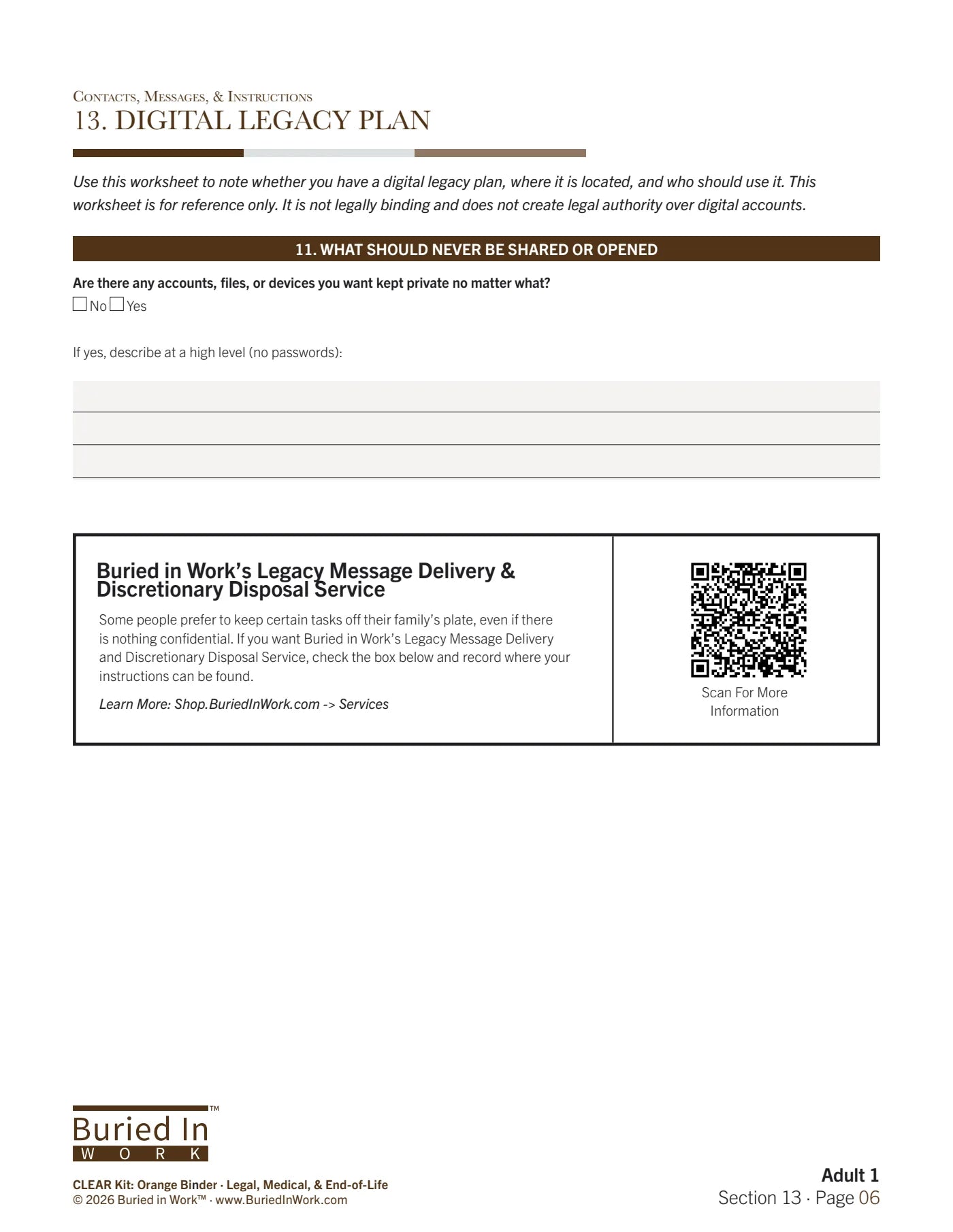 Digital Legacy Plan, page 8 — page 8 of 10