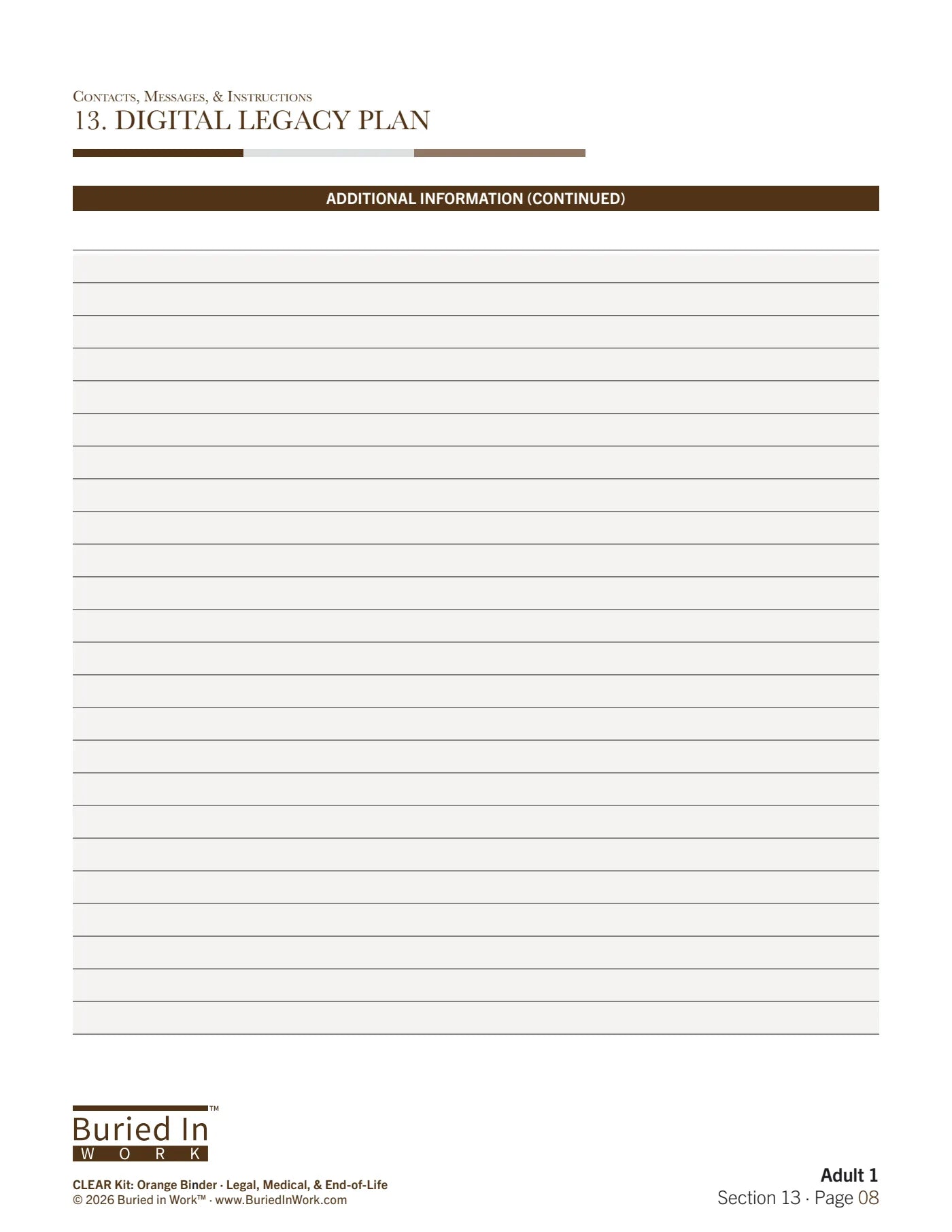 Digital Legacy Plan, page 10 — page 10 of 10