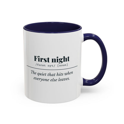 First Night Definition Mug – Navy handle and inside, 11 oz