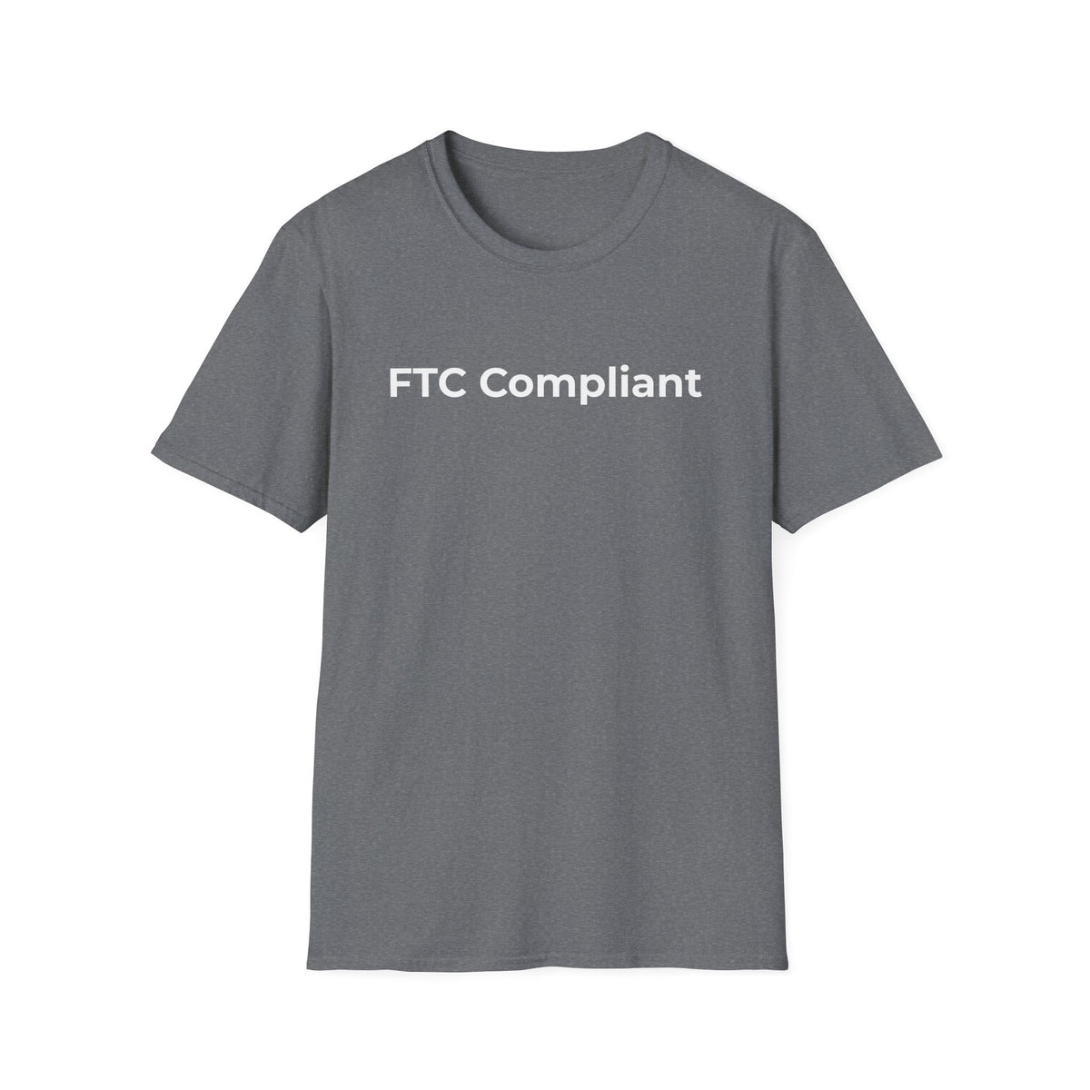Graphite Heather t-shirt, front