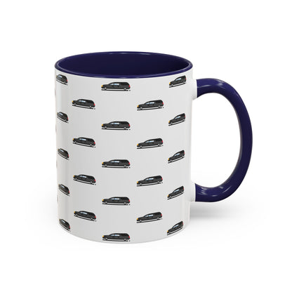 Funeral Professional Hearse Mug – Navy handle and inside, 11 oz