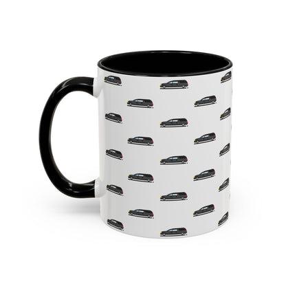 Funeral Professional Hearse Mug – Black handle and inside, 11 oz, other side