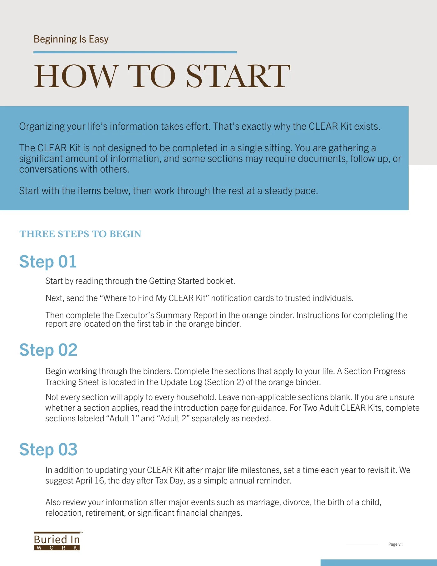 Getting Started Booklet, page 8 — page 8 of 12