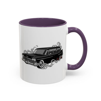 Hearse Mug – Purple handle and inside, 11 oz