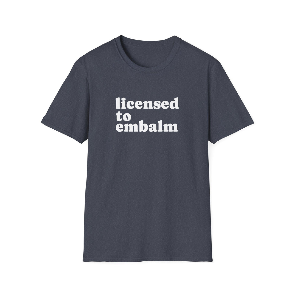Heather Navy t-shirt, front
