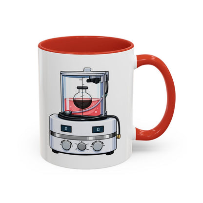 Modern Embalming Machine Mug – Red handle and inside, 11 oz