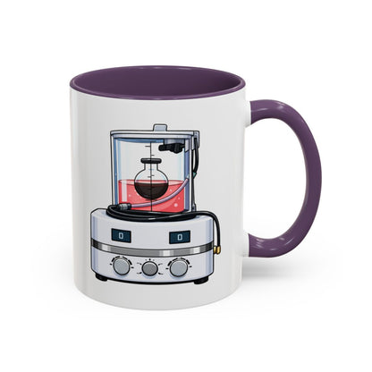 Modern Embalming Machine Mug – Purple handle and inside, 11 oz