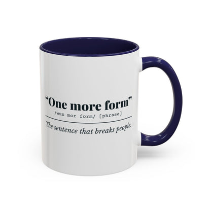 One More Form Mug – Navy handle and inside, 11 oz