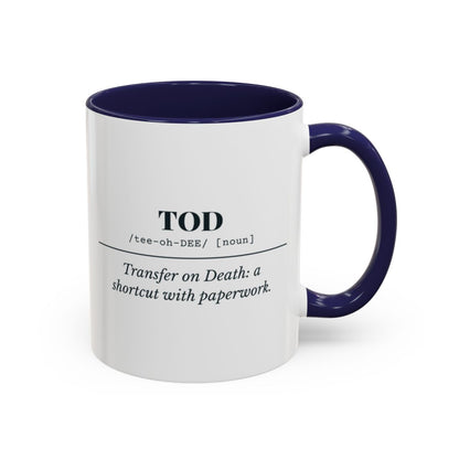 TOD Definition Mug – Navy handle and inside, 11 oz