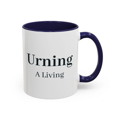 Urning a Living Mug – Navy handle and inside, 11 oz