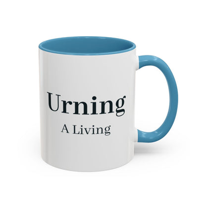 Urning a Living Mug – Light Blue handle and inside, 11 oz